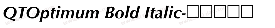 QTOptimum Bold Italic字体转换